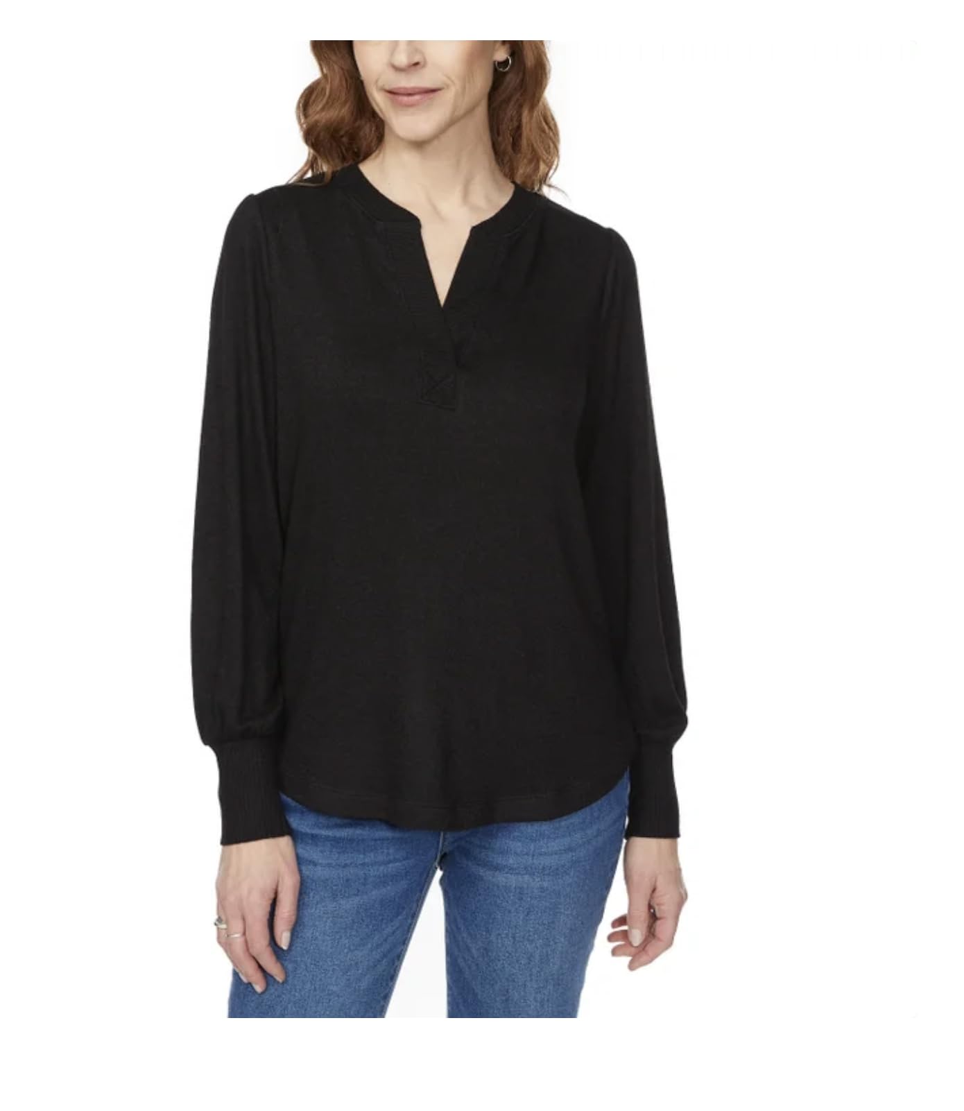 Buffalo David Bitton Women's Long Sleeve Cozy V-Neck Top