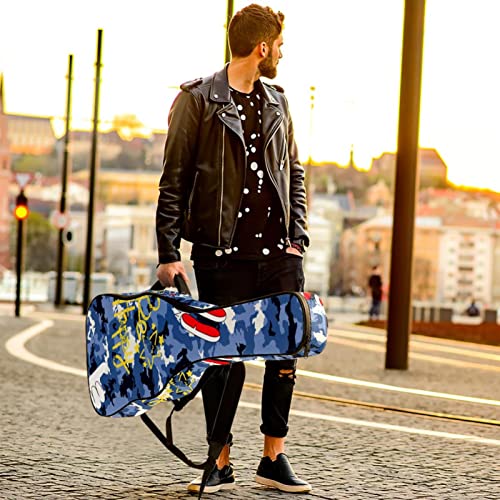 Housse imperméable pour guitare acoustique avec double bandoulière et poche Motif plante tropicale Vert, Multicolore 03… - Les Beatles, Paul McCartney, John Lennon, RIngo Starr, George Harrison Housse imperméable pour guitare acoustique avec double bandoulière et poche Motif plante tropicale Vert, Multicolore 03… – Image 7