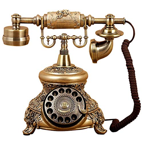 Europäisches Retro-Telefon/altmodisches antikes Telefon Plattenspieler/Harz + Metall-Festnetztelefon Festnetz