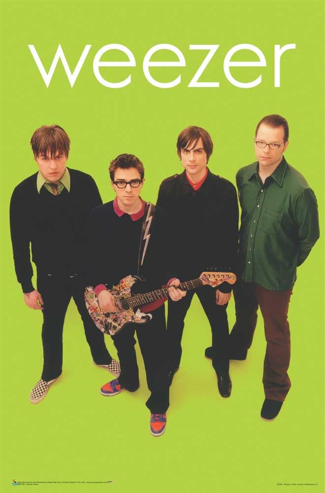 Scorpio Posters Weezer - Green Officially Licensed Music Poster - 24" x 36"