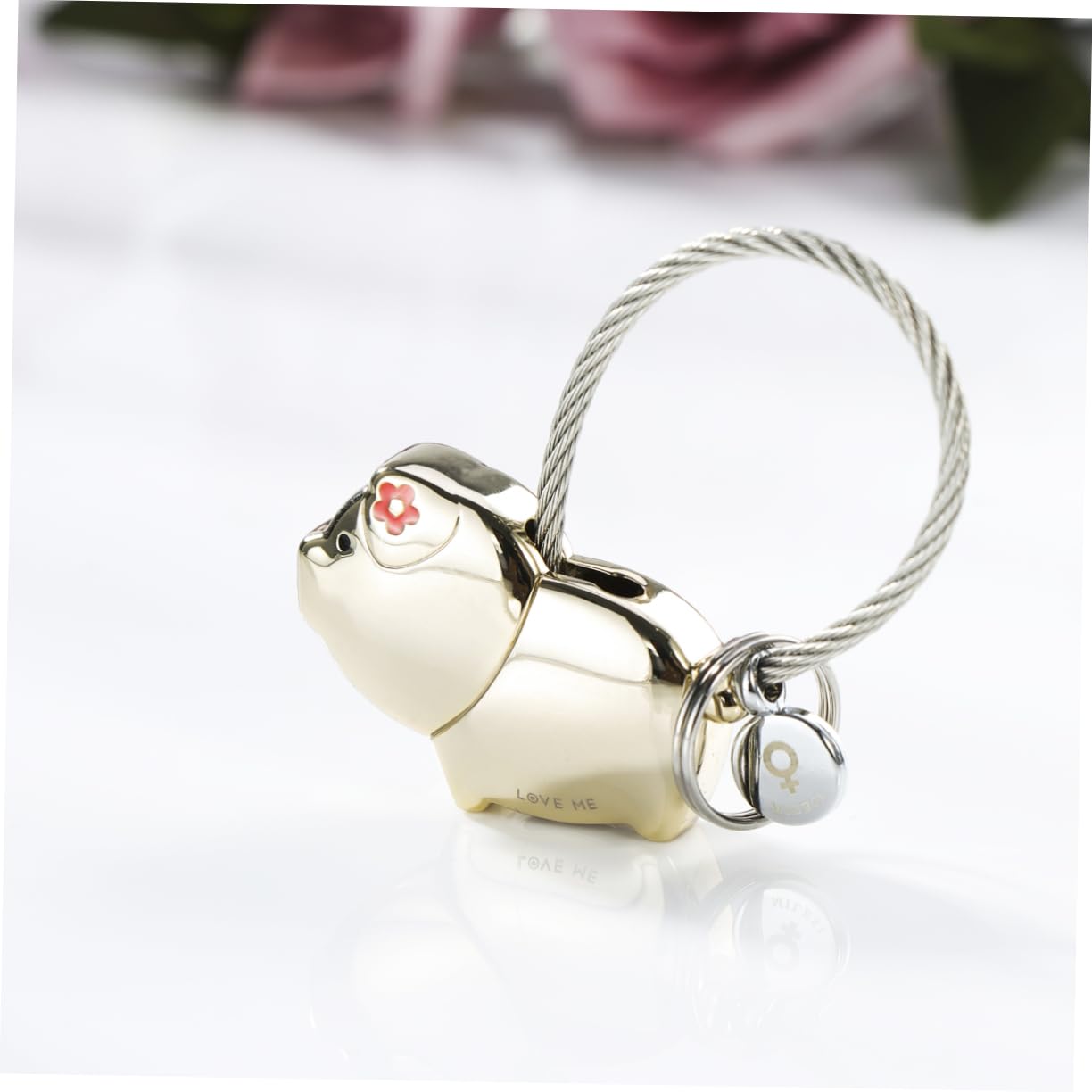 PACKOVE Paquete De 2 Piezas 2 llavero para novio llavero de dibujos animados anillo de pareja marido esposa llavero amigos llaveros llavero de plata llavero de níquel Metal amantes