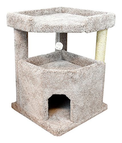 Prestige Cat Trees Beige Solid Wood Condo Mansion Large