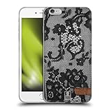 Head Case Designs Black Lace Over Black Denim Jeans and Laces Soft Gel Case Compatible with Apple iPhone 6 Plus/iPhone 6s Plus