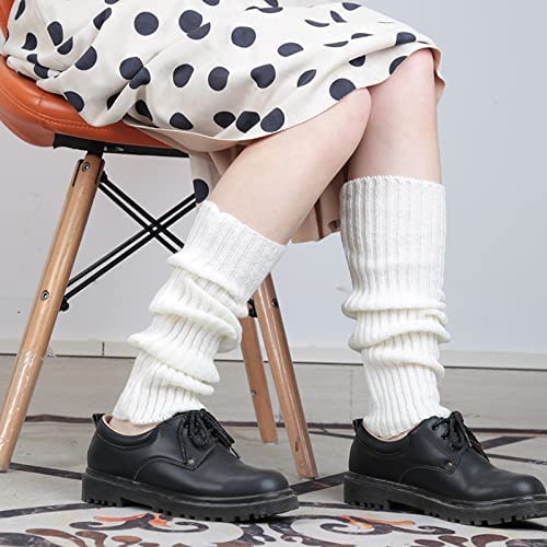 Image of Women Y2k Leg Warmers Ribbed Knitted Harajuku Kawaii Leg Warmers Streetwear