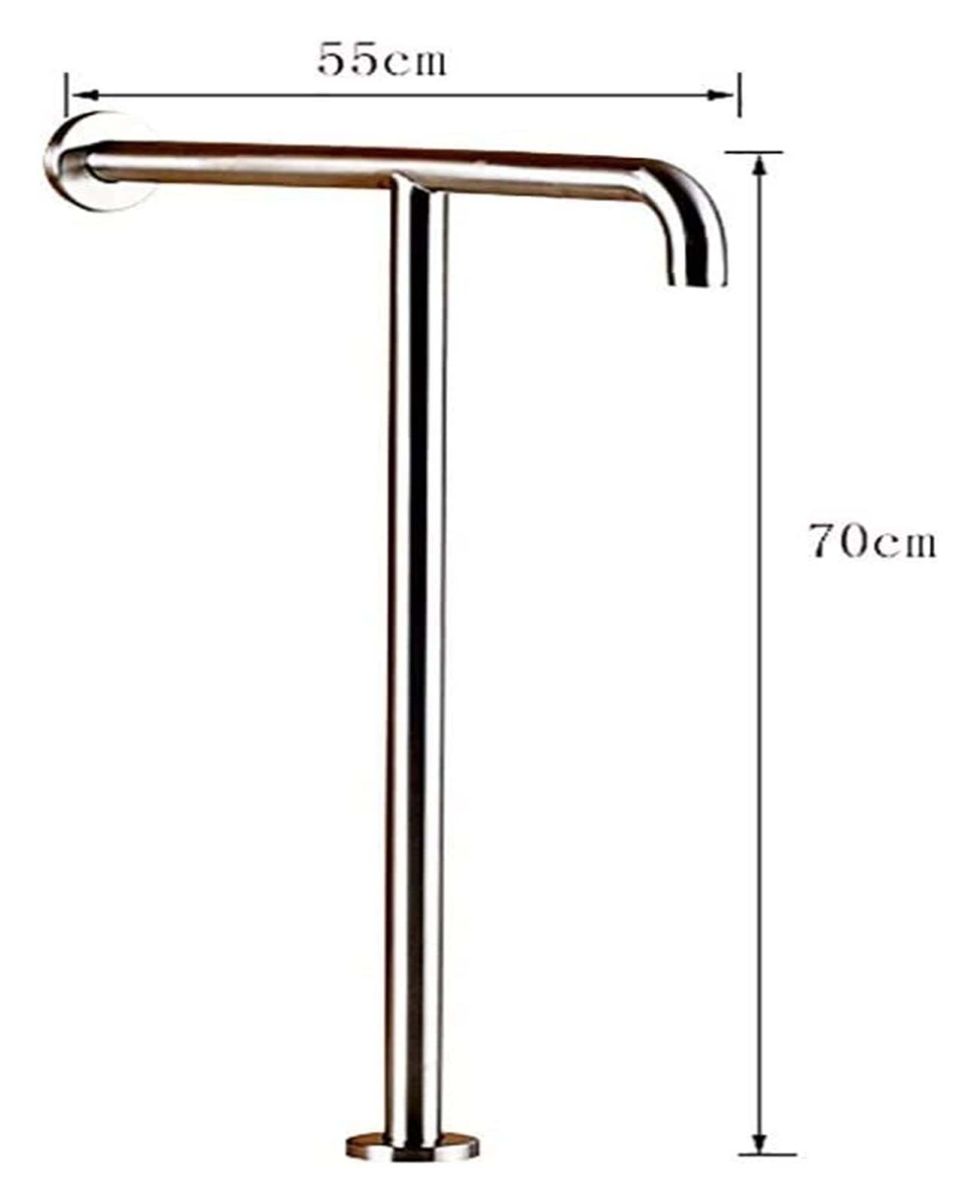 Poręcze do łazienki, poręcze Uchwyty ze stali nierdzewnej w kształcie litery T. Poręcze montowane na ścianie toalety. Poręcz antypoślizgowa. Wspornik do toalety.