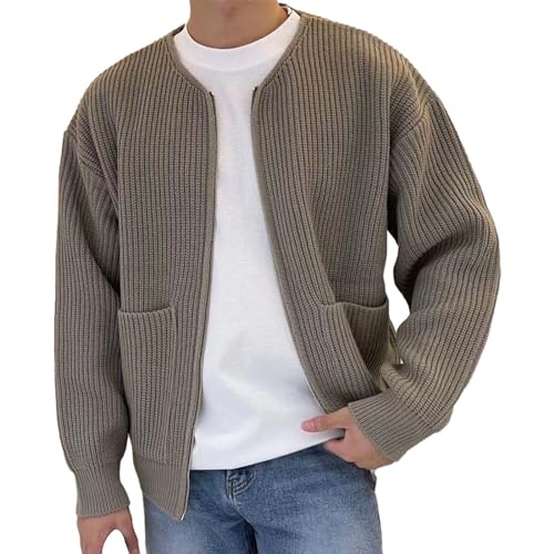Cardigan en tricot pour homme élégant à manches longues pour l'hiver