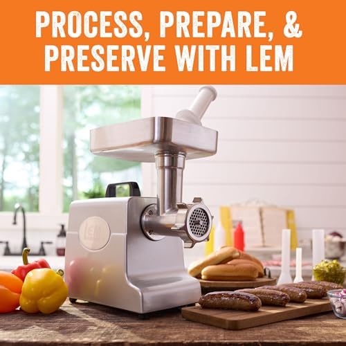 LEM Products MightyBite #8 Meat Grinder, 500 Watt Aluminum Electric Meat Grinder Machine, Ideal for Regular Use - Thumbnail 3