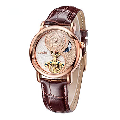 Image of TIME100 Tai Chi Dial Flywheel Moon Phase Hollow Automatic Watch for Men and Women