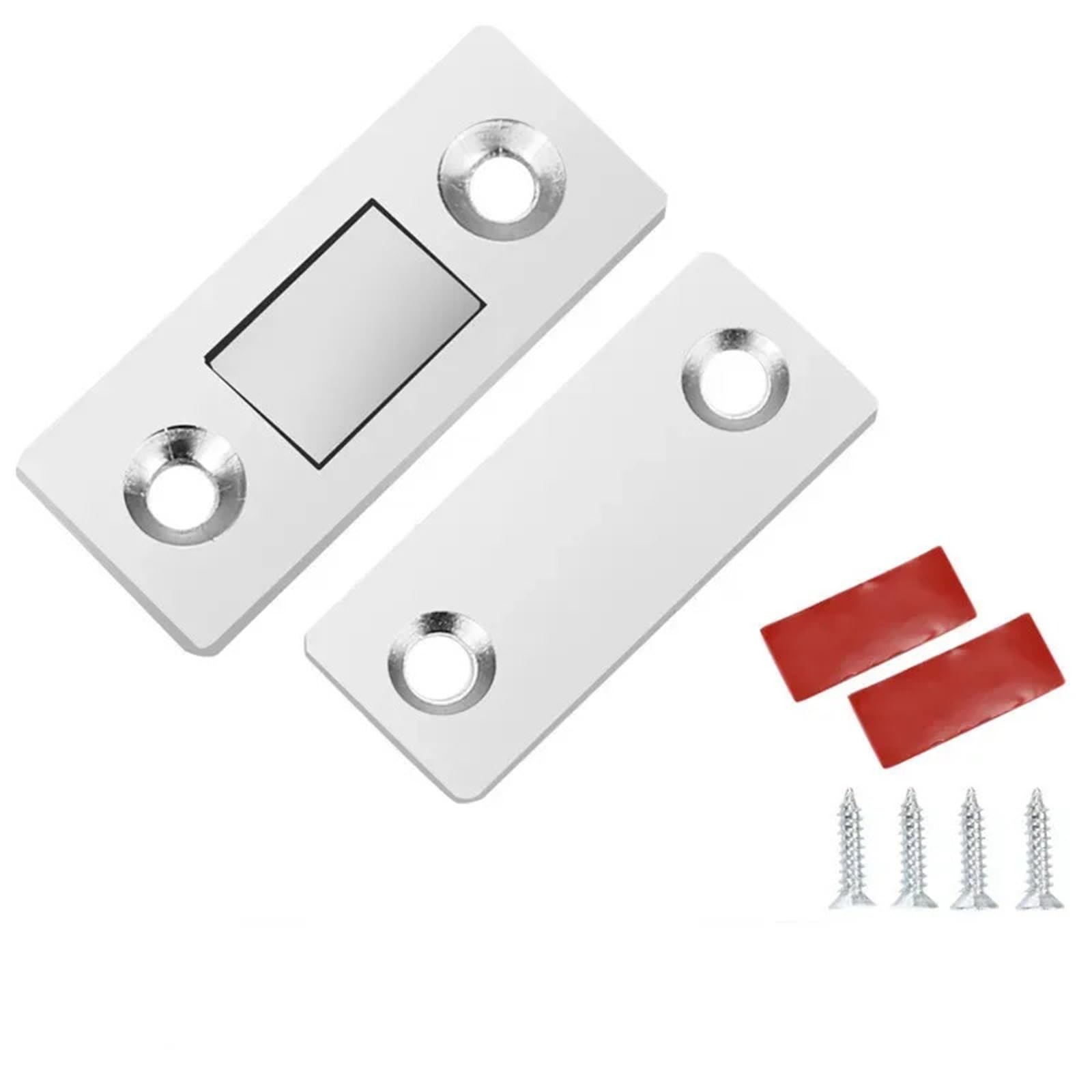 Ppqiru Silver With Stickers 10Pcs Cabinet Catches Hidden Door Closer For Cupboards