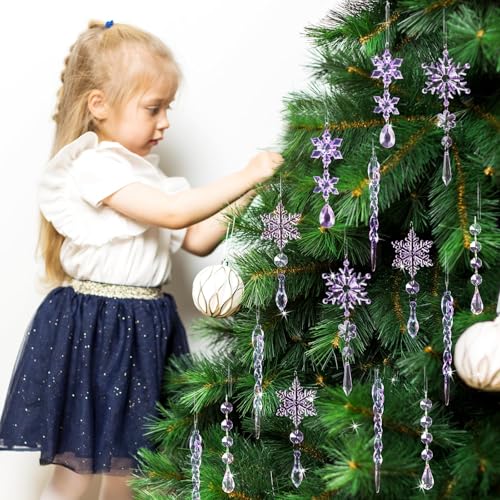 Image of Crystal Ornaments for Christmas Tree Winter Wonderland Decorations