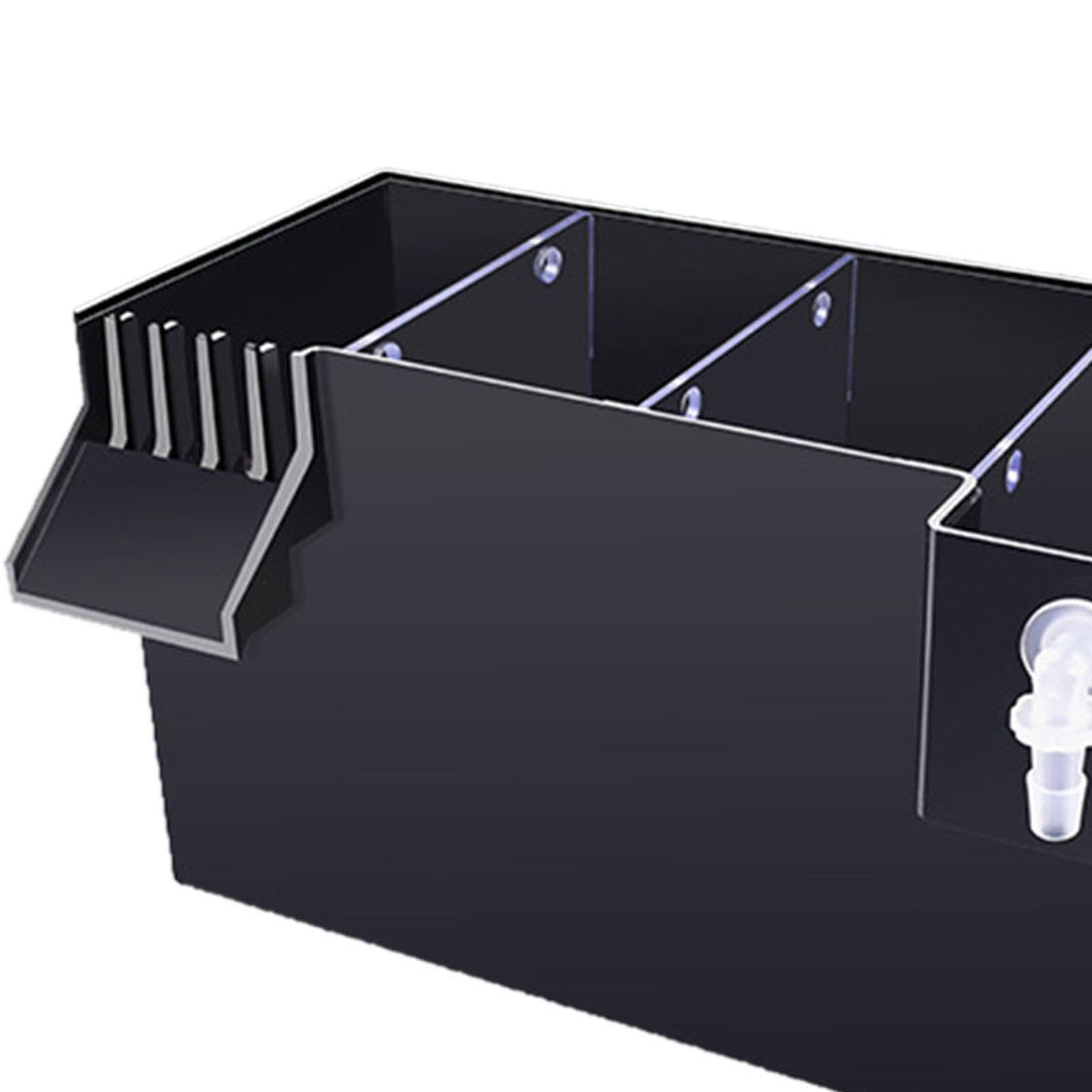 perfk Filtro per Acquario, Scatola Filtro sospesa, Filtro Silenzioso per Acquario, Scatola Filtro Esterna, Accessorio per Scatola filtrante per Acquario di, Nero 26x13.5x15cm