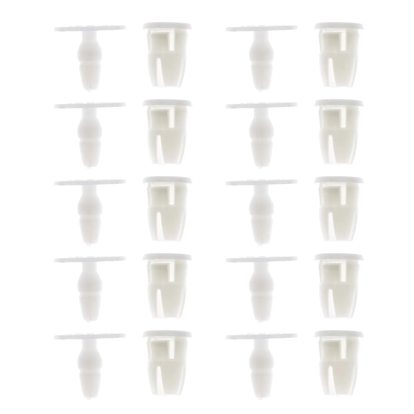 YTQMoreBNZ 20 Sets White Plastic Car Side Skirt Door Sill Card Panel Linning Push In Repair Trim Clips For Mercedes-Benz Auto Fastener Clip