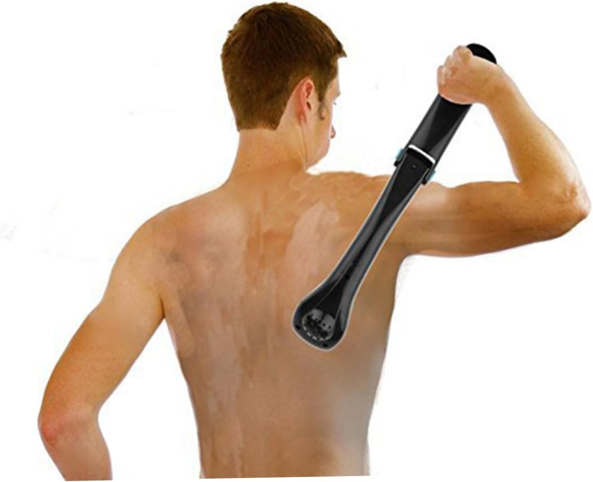 DIY Grooming Electric Shaver Back Hair Removal Razor Men's Body Shaver Black