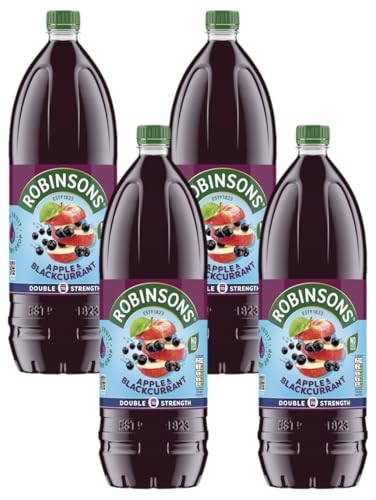 Robinsons Double Strength Apple & Blackcurrant No Added Sugar Squash 1.75L (Pack of 4)