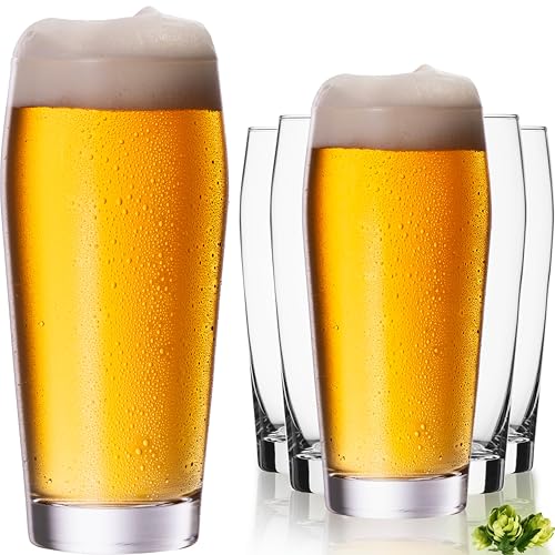 IMPERIAL glass Willibecher aus Crystalline Glas 300ml (max. 375ml) Set 6 Stück Spülmaschinenfest Biergläser 0,3L Weißbierglas