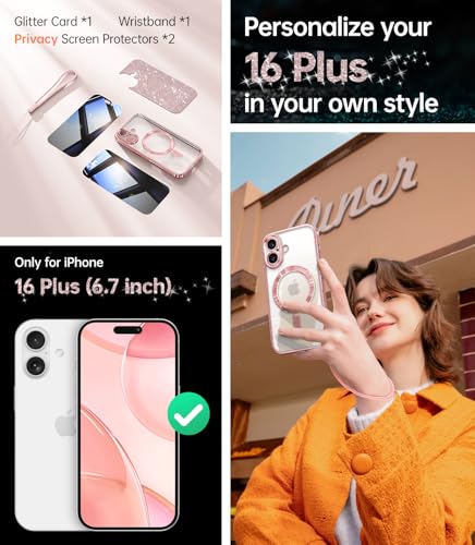 Coque iPhone 16 Plus pailletée avec dragonne pour sécuriser vos sorties - 2