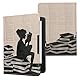 kwmobile Klapphülle kompatibel mit Tolino Vision 1/2 / 3/4 HD Hülle - eReader Case - Lesende Frau Schwarz Beige