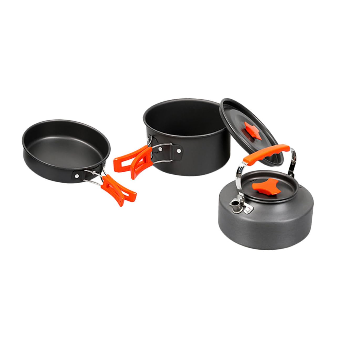 Toyvian Kit de Casseroles de Camping Portable de Pots de Cuisine pour Randonnée Ustensiles de Cuisine Compacts pour Personnes