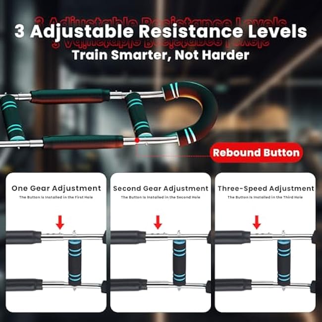 Alpha Bar Pro Chest Trainer, Alphabar Pro Exercise, Full Upper Body Workout Tool for Chest, Arms, Shoulders & Back, 60-110 Lb Adjustable Resistance Strength Bar with Anti-Slip Grip