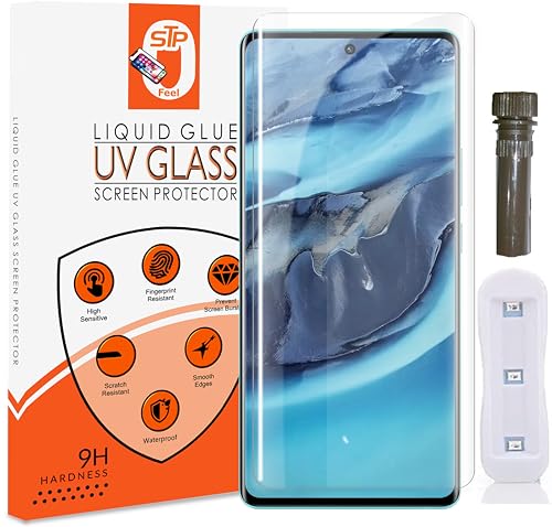 Image of STP FEEL Advanced UV Tempered Glass Screen Protector Guard For Realme P1 Pro 5G 5G (6.7 Inch, Pack of 1) Full Adhesive UV Curved Case Friendly HD Clarity with easy installation kit