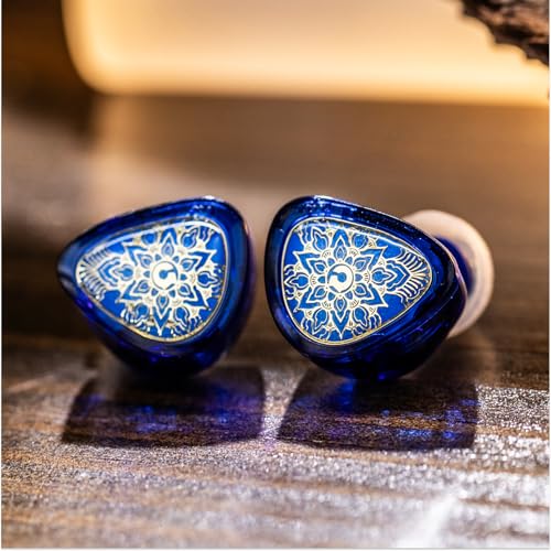 Image of Linsoul TANGZU Wan'er S.G II in Ear Monitor,HiFi Wired Earbuds,10mm Dynamic Driver PET Diaphragm Gaming IEM Earphones with 2Pin Detachable OFC Cable for Audiophile DJ Stage (Clear Blue, 3.5mm Mic)