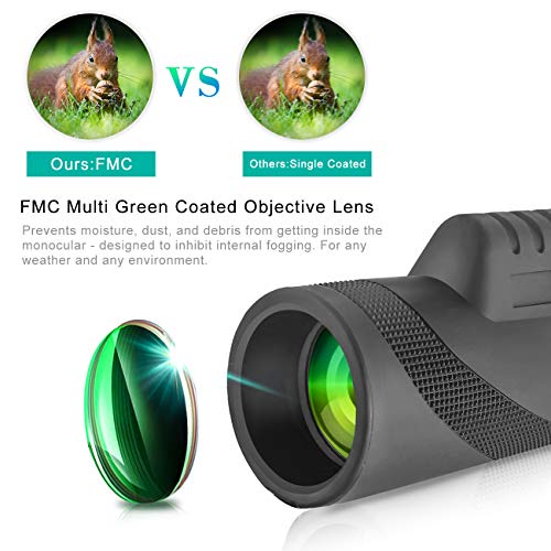 Monoculars Telescope, Eagwell Zoom Monocular Telescope, Waterproof Monocular Scope For Sporting Events, Concerts, Wildlife, Hunting ,Fishing ,Travelling (40X60 Zoom) #TOP1