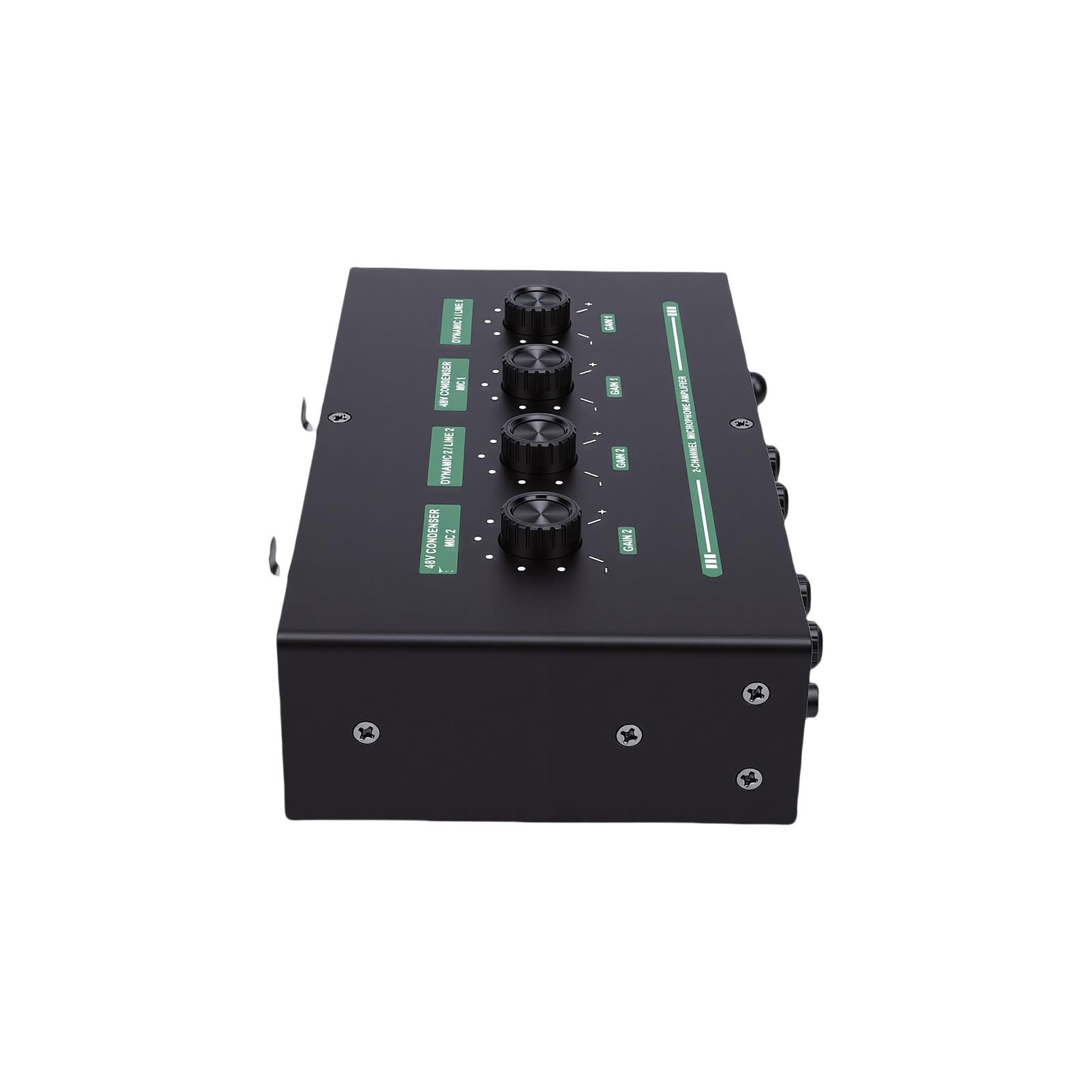 Mixer Microfonico per Registrazione in Studio |Interfaccia Audio a 2 con Alimentazione Phantom 48V, Interfaccia Alimentata a Batteria da 3200mAh per Musicisti, Streamer