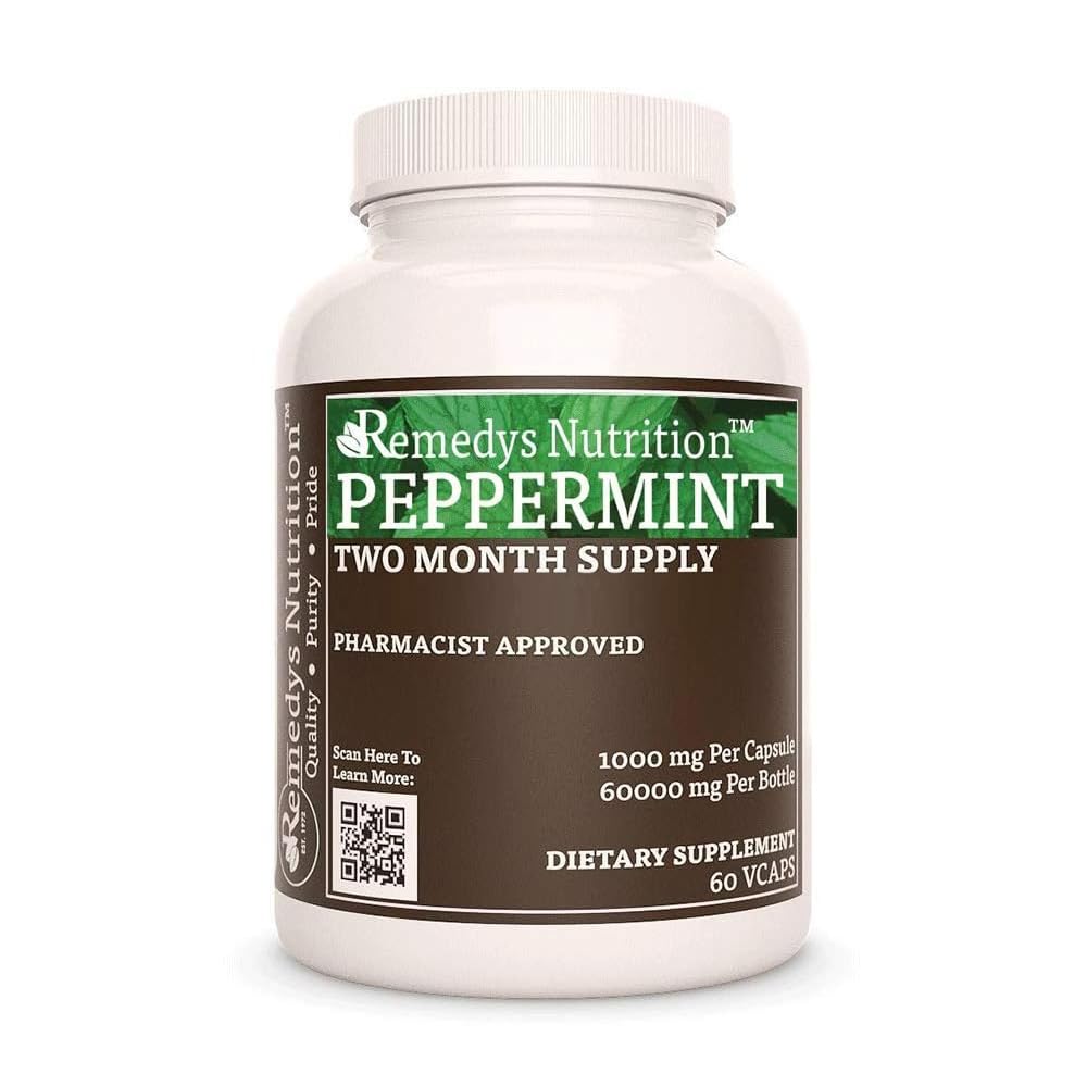  Remedy's Nutrition Peppermint Leaf 1000 mg Dietary Supplement for Digestive Health | Two Month Supply
| Remedy's Nutrit