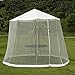 Produktbild GLXQIJ Outdoor-Gartenschirm Tisch Screen Parasol Moskitonetz Abdeckung Bug Netting Cover, Pavillon Baldachin Moskitonetz,White,335x220cm