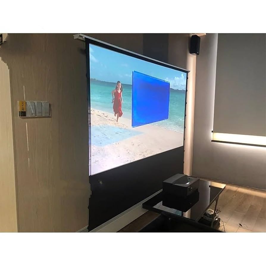 映写機＋スクリーン Amazon | スクリーン 80-150 インチ電動モーター付き HD/4K