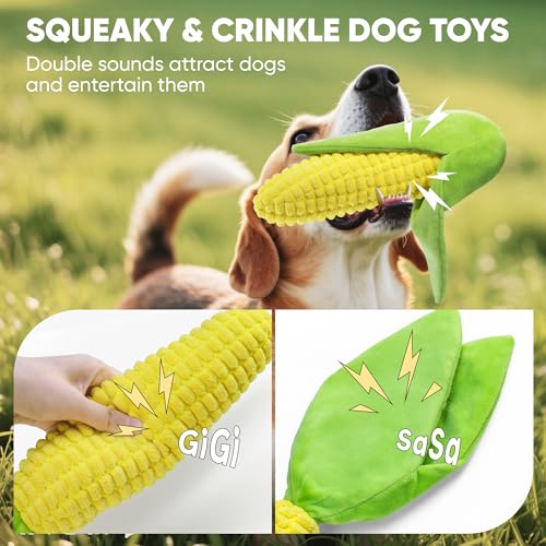 Image of Vitscan Tough Corn Dog Toys for Aggressive Chewers Small Medium Large Breed