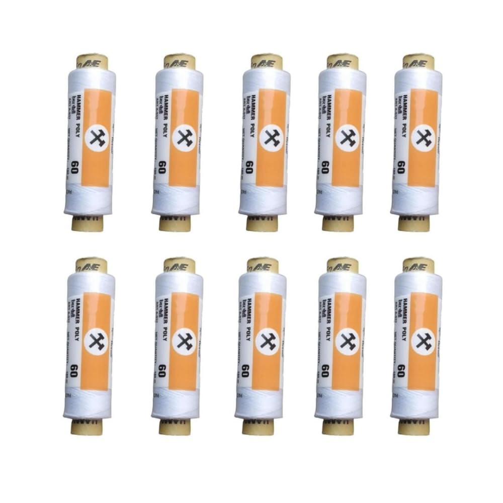 Sewing Threads 180m Each Spool, Tailoring Sewing (Art & Craft) White 10 Reels