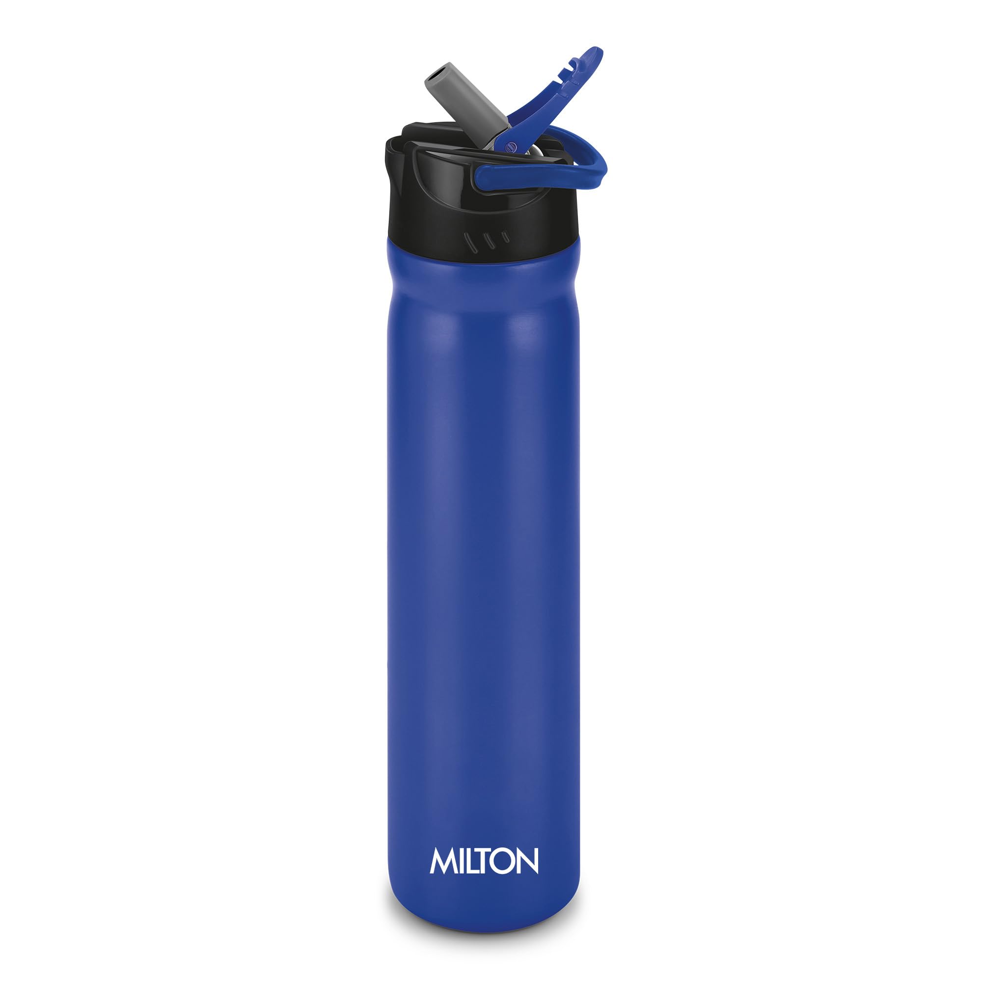 MILTON Max 800 Stainless Steel Sipper Water Bottle 700 ml, Single Walled, ISI Certified I Leak Proof Lid, Rust Proof I for School, Office, Gym I Royal Blue