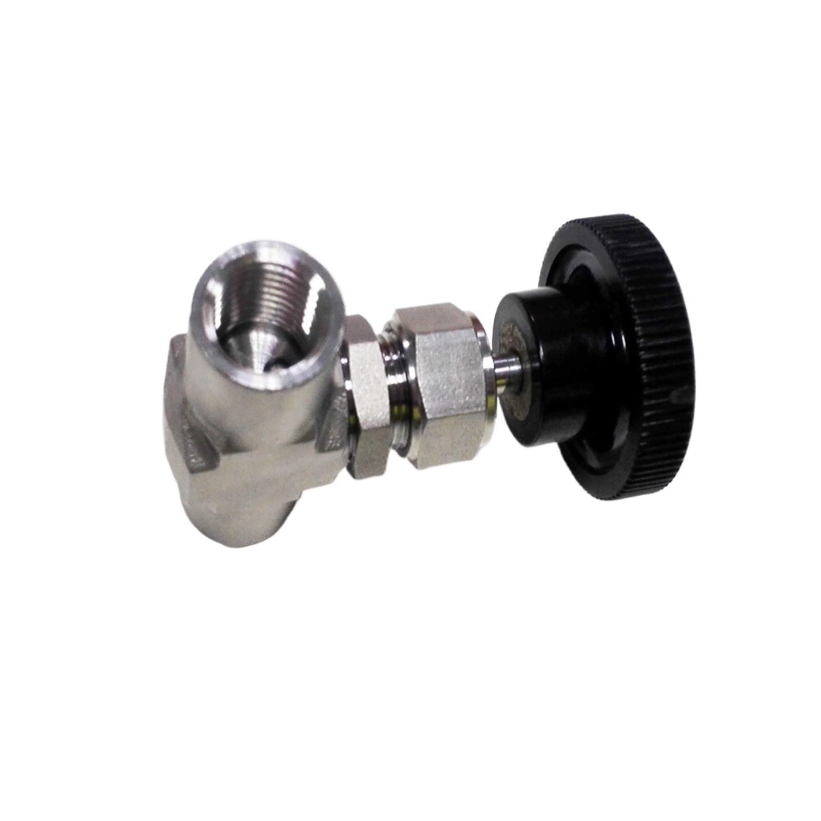 Válvula de aguja Mini válvula de aguja de aire de 6000PSI, acero inoxidable, Gas NPT hembra de encendido/apagado 1/8", 1/4", 3/8", 1/2", 3/4"(4Points)