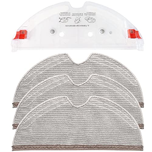 Kit de Support de réservoir d'eau pour aspirateur Xiaomi Roborock S5 Max S50 Max S55 Max S6 MAXV T7 T7 Pro, 1 Support de réservoir d'eau 3 Chiffons de vadrouille Cover