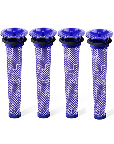 4 Pack Replacement Pre Filters for Dyson - Whekeosh Vacuum Filter for Dyson V6 V7 V8 DC59 DC58 Replaces Part 965661 01