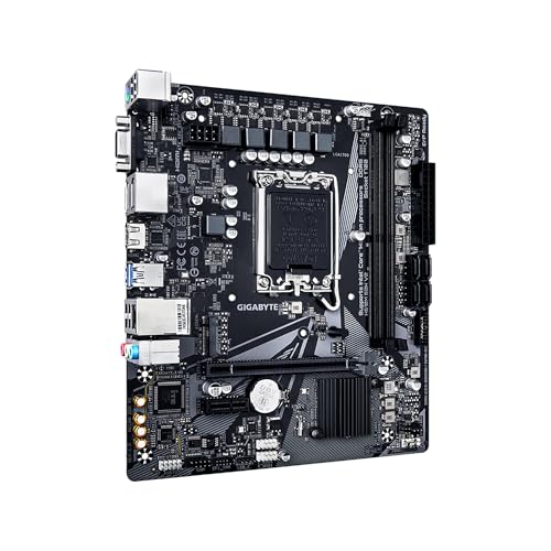 GIGABYTE Scheda madre H610M S2H V2, supporta processori Intel Core di 14a/13a/12a generazione (LGA 1700), mATX, DDR5, 1x M.2, PCIe 4.0, USB-C, HDMI, 2X DisplayPort, D-Sub, LAN 1GbE - Scheda madre - Immagine 2