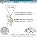 Austrian Crystal Heart Rose Flower Pendant Necklaces for Women Fashion 14K Gold Plated Dainty Necklace Hypoallergenic Jewelry (Aurora Borealis)