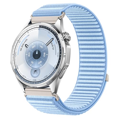 Image of XMUXI One Click 22mm Watch Band Compatible with Huawei Watch GT 6 /GT5 /GT4 /GT3 /GT2 46mm Strap Quick Release 22mm for Forerunner 265 /255 /Venu 4 45mm /Venu 3 /Venu 2 /Vivoactive 4,Bip 6 Nylon Bands