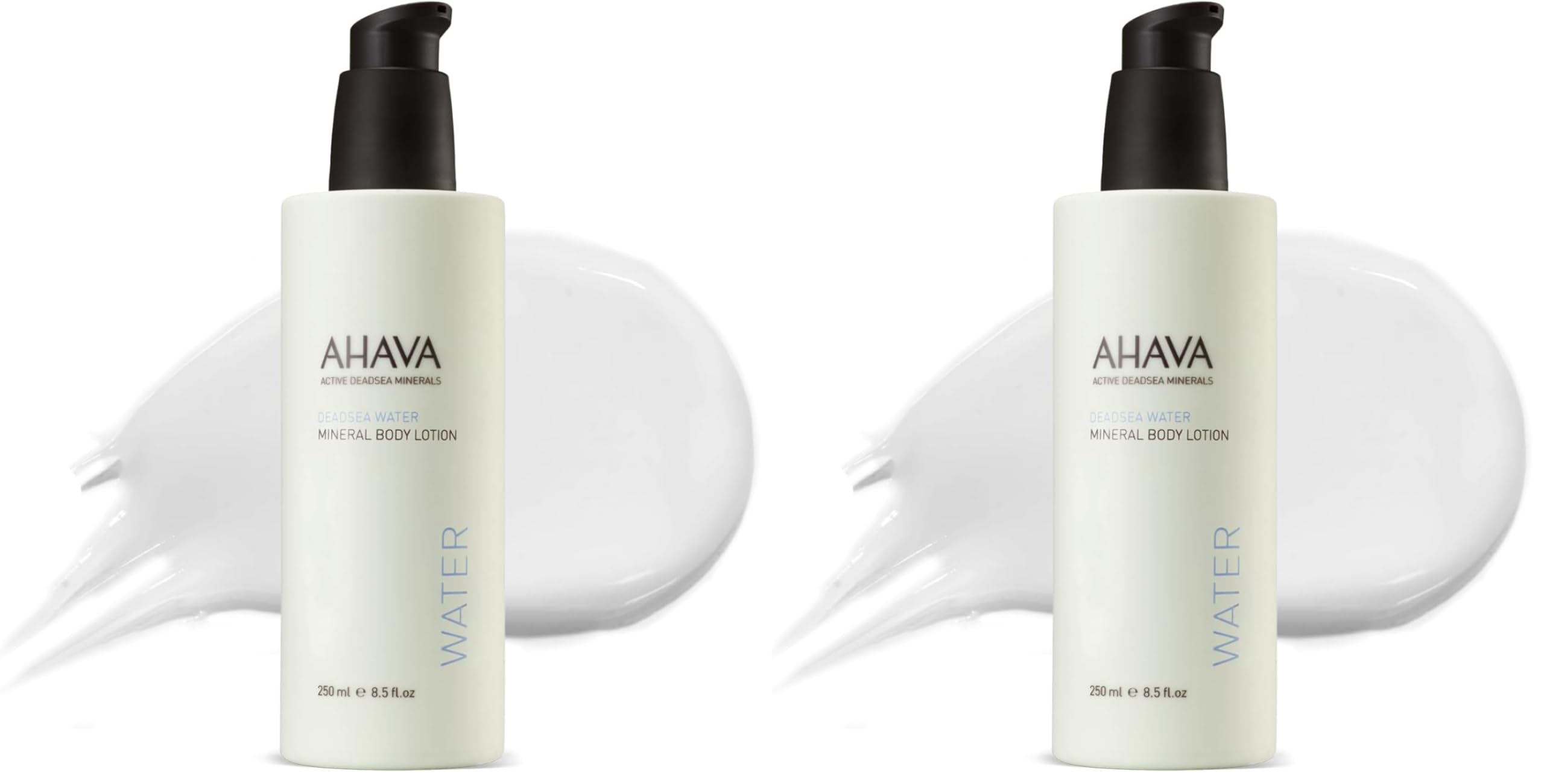 AHAVA Totes Meer Mineral Körperlotion - Tägliche Feuchtigkeitslotion mit Osmoter, Exklusive Mineralienmischung des Toten Meeres & Pflanzliche Extrakte, Original, 8.5 fl.oz (Packung mit 2)