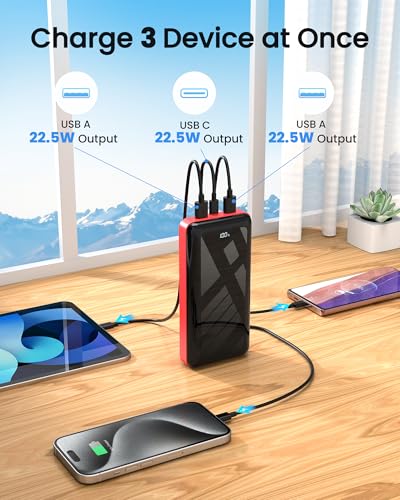 Image of LOOPEAK Power Bank 50000mAh 22.5W Fast Charging Portable Charger, USB C Quick Charge with 3 Outputs&2 Inputs, LED Display, High Capacity External Cell Phone Battery Pack for iPhone, iPad, Android