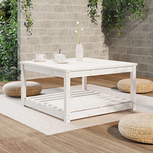Table de balcon gain de place 82x82cm en bois massif pour terrasse étroite - 5
