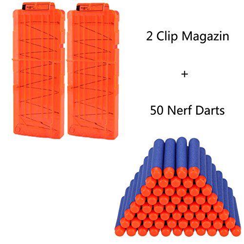 VOROSY MMRM Cartouchière Pistolet-jouet Balle Bandoulière pour Nerf N-Strike Dart Ammo Ceinture de Stockage - Bleu (Dart Clip+Dart, A)