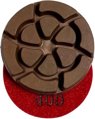 Miniatura 76 de Almohadillas de pulido de diamante de resina de 3 pulgadas, resina oscura, juego de 3, altura de segmento de 0.236 in, seco o húmedo, grano #50