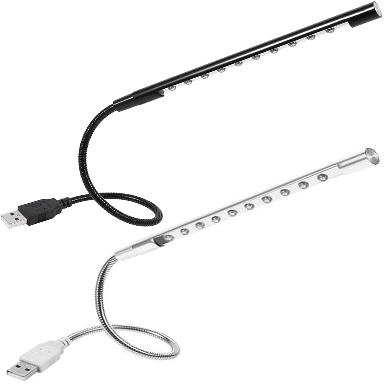 GERUI 2 pcs USB LED Leselampen, Flexibler Stick Dimmbare LED