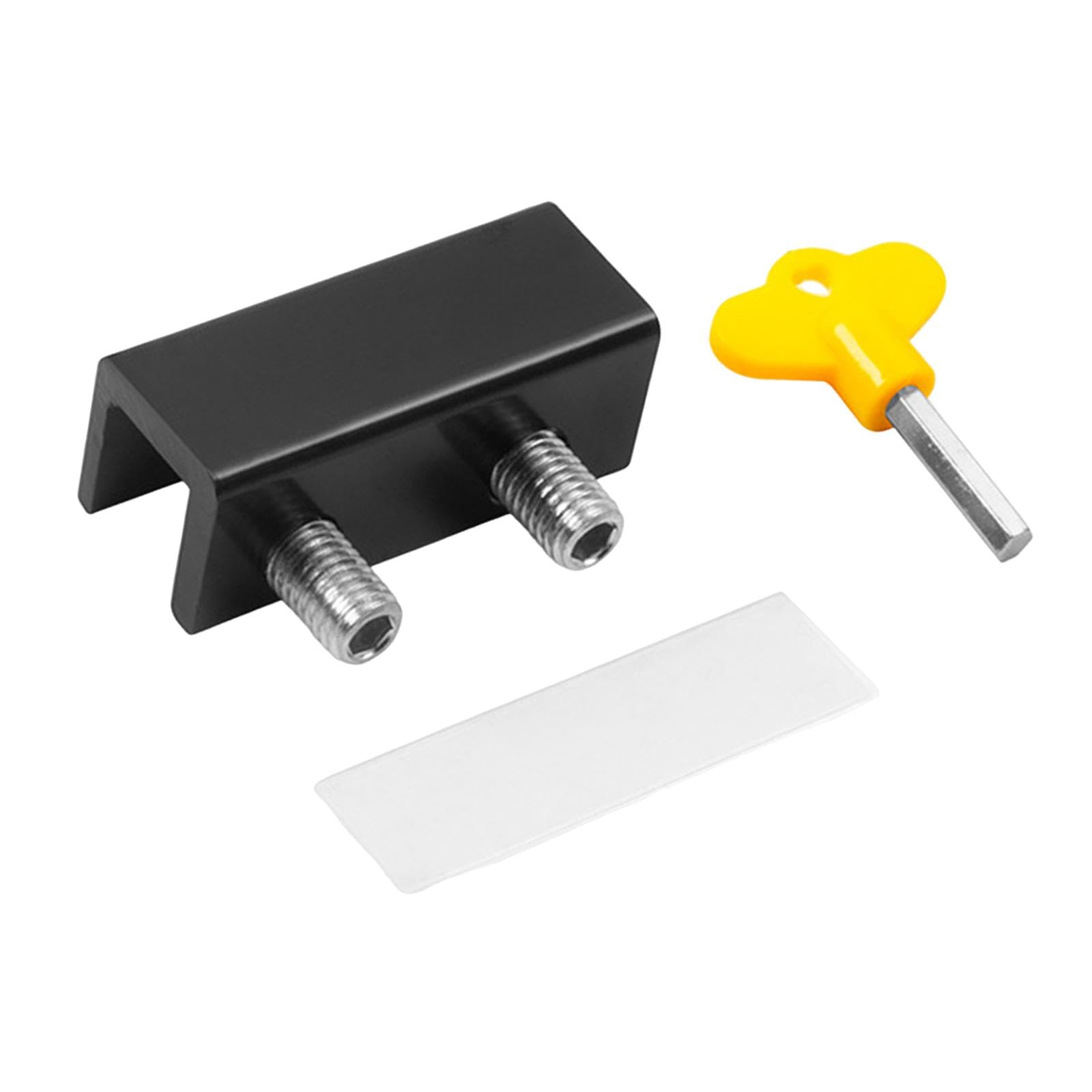 Sliding Window Lock Premium with Key Hardware Practical Window Security Lock Black Dual Hole-image-4