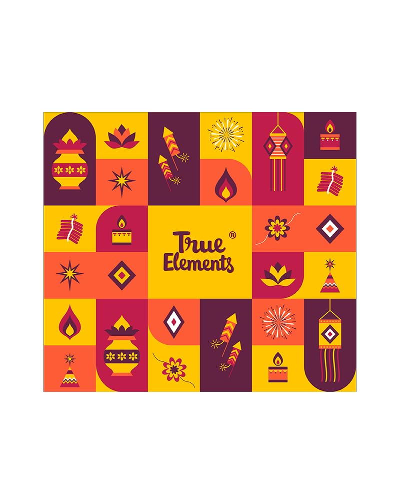 True Elements Gift Hamper - Festive Celebration Mix, 264g, Red & Cream/Light Yellowish-Brown, Mixed flavors