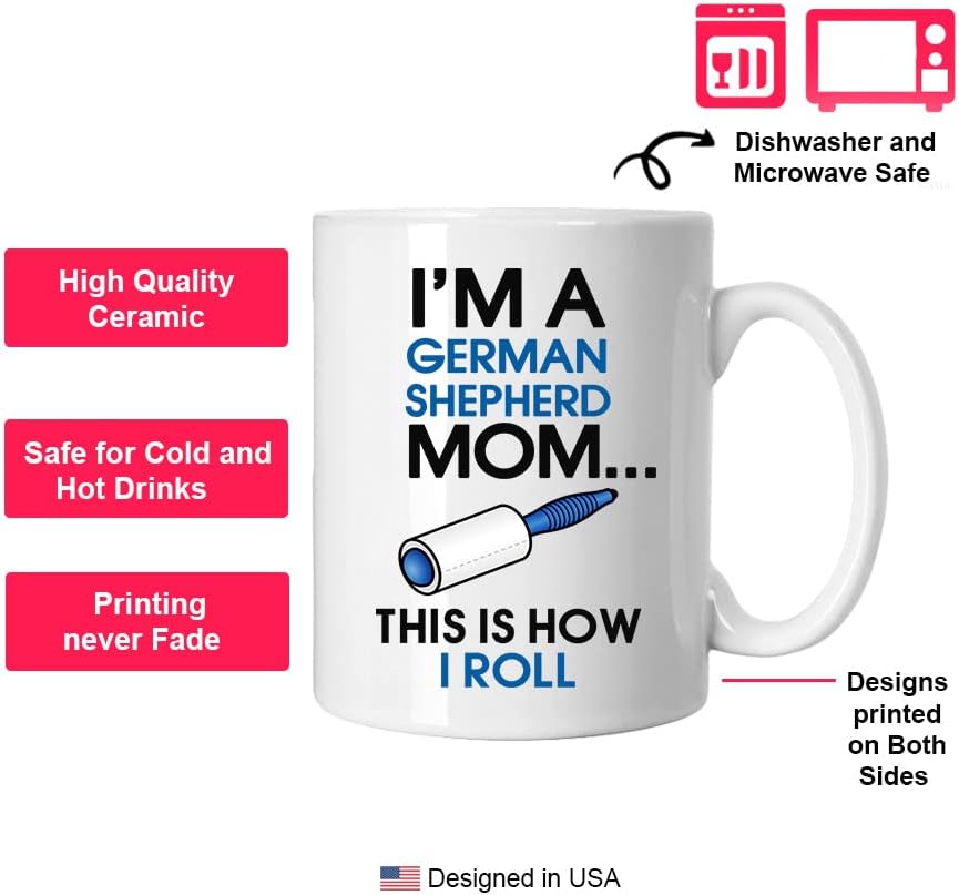 Miniatura 2 de Taza de pastor alemán  I'm A German Shepherd Mom  This Is How I Roll  Tazas de pastor alemán  Mamá de pastor alemán