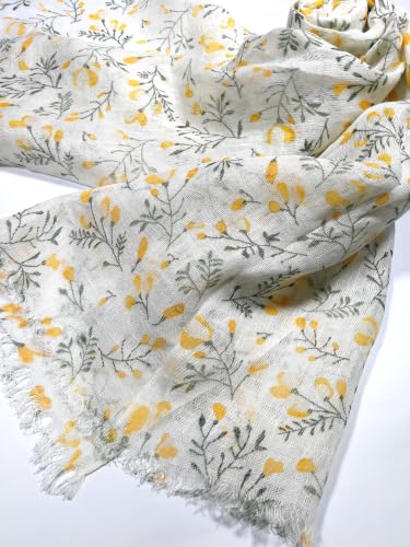 Image of Shanlin Unisex Natural Color 100% Linen Scarves for Men and Women