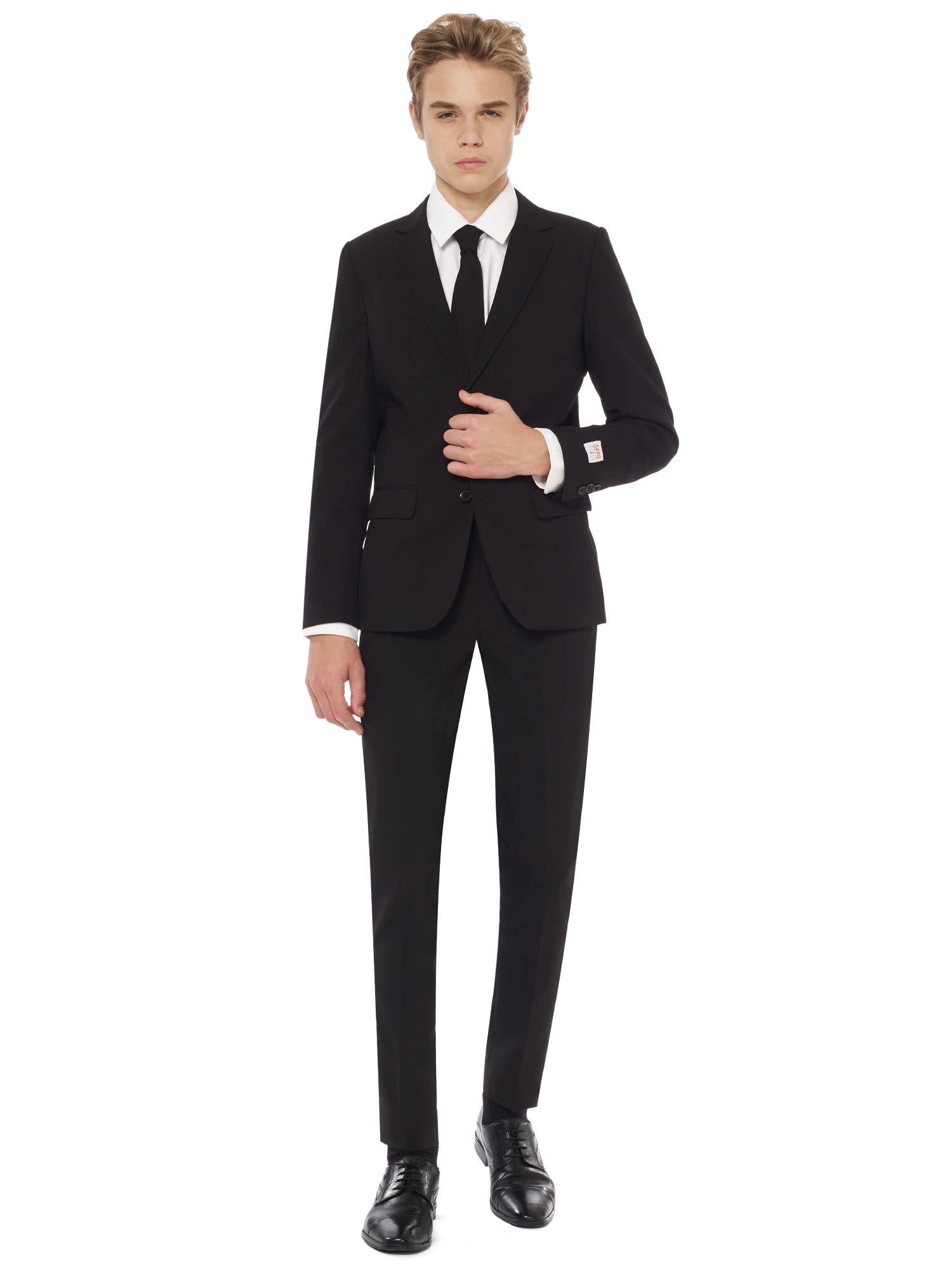 OpposuitsTeen Boys Formal Suit Set – Blazer, Pants & Tie for First Communion, Graduation, Wedding & Special Occasions